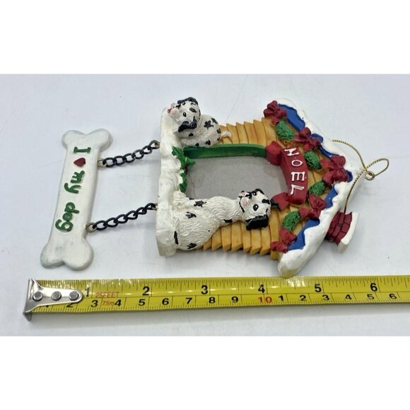 Dog Christmas Ornament I Love My Dog Doghouse Photo Frame Holiday Decor Puppy - Picture 8 of 13